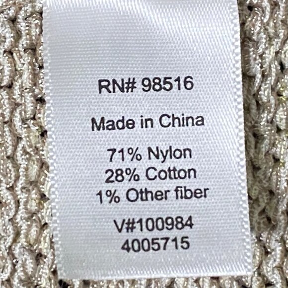 Coldwater Creek Shimmer Cardigan Womens L Holiday Ornate Glam Sparkly Mature - Picture 8 of 9